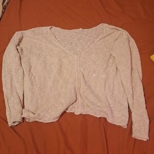 Roxy Cream Long Sleeve V-Neck Top